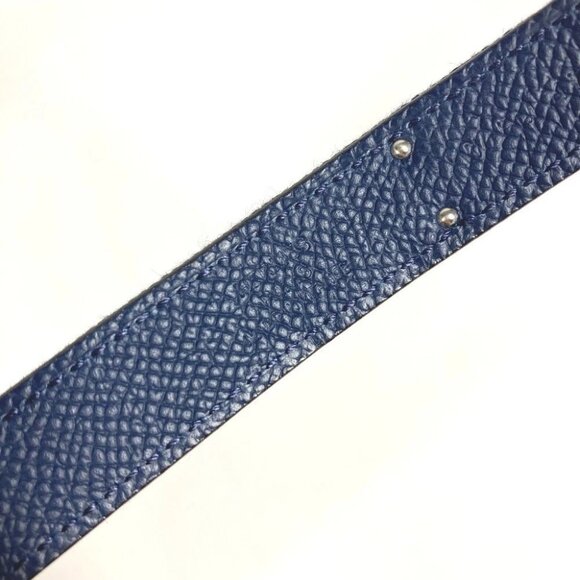 HERMES H010777UKAA Kelly Jean 18 Belt belt Denim / Leather blue Unused main image 7